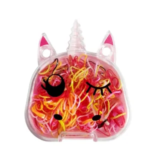 کش مو دخترانه مدل چهل گیس طرح اسب تک شاخ چشمک زن مهربان بسته 100 عددی