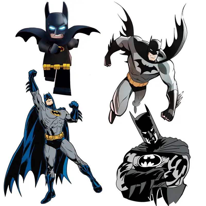 استیکر پارچه و لباس کارانس طرح بتمن مدل AST-68 مجموعه 4 عددی