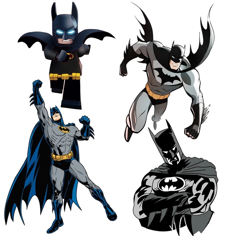 استیکر پارچه و لباس کارانس طرح بتمن مدل AST-68 مجموعه 4 عددی