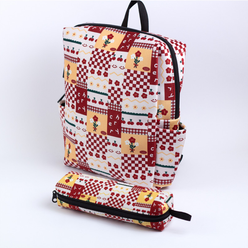 کوله پشتی مدل گیلاس کد k178 به همراه جامدادی