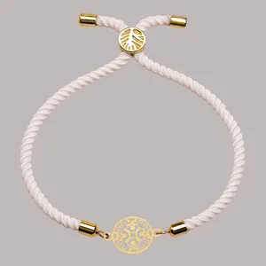 دستبند طلا 18 عیار زنانه الن نار مدل اسليمي 100544