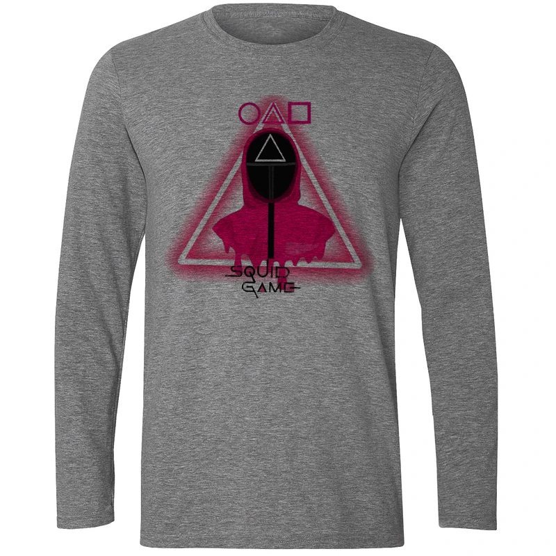 تی شرت آستین بلند مردانه مدل بازی مرکب W318