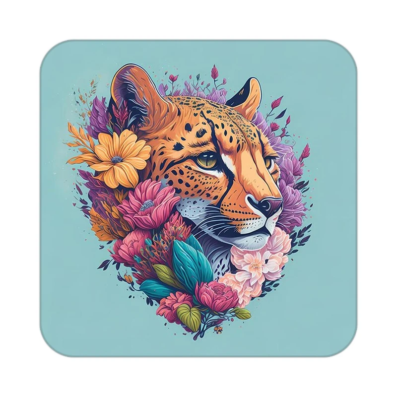 زیر لیوانی کاکتی طرح حیوانات رنگی مدل mp27011