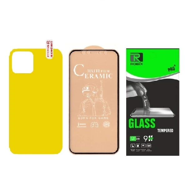 محافظ صفحه نمایش مات  روبیکس مدل CR-IP12 مناسب برای گوشی موبایل اپل iphone 12Promax به همراه محافظ پشت گوشی