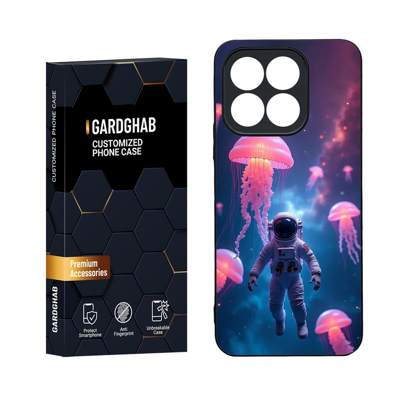 کاور گارد قاب مدل دور ژله ای پشت  گلس  کهکشان مناسب برای گوشی  آنر  Honor X8b 4G