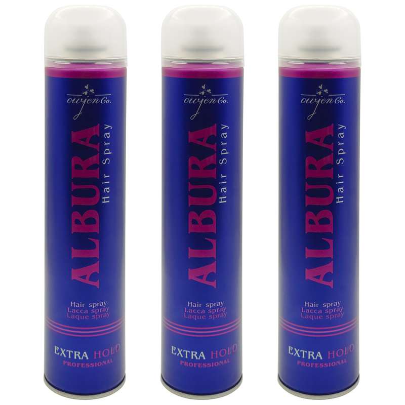 اسپری حالت دهنده مو آلبورا مدل EXTRA HOLD حجم 500 میلی لیتر مجموعه 3 عددی