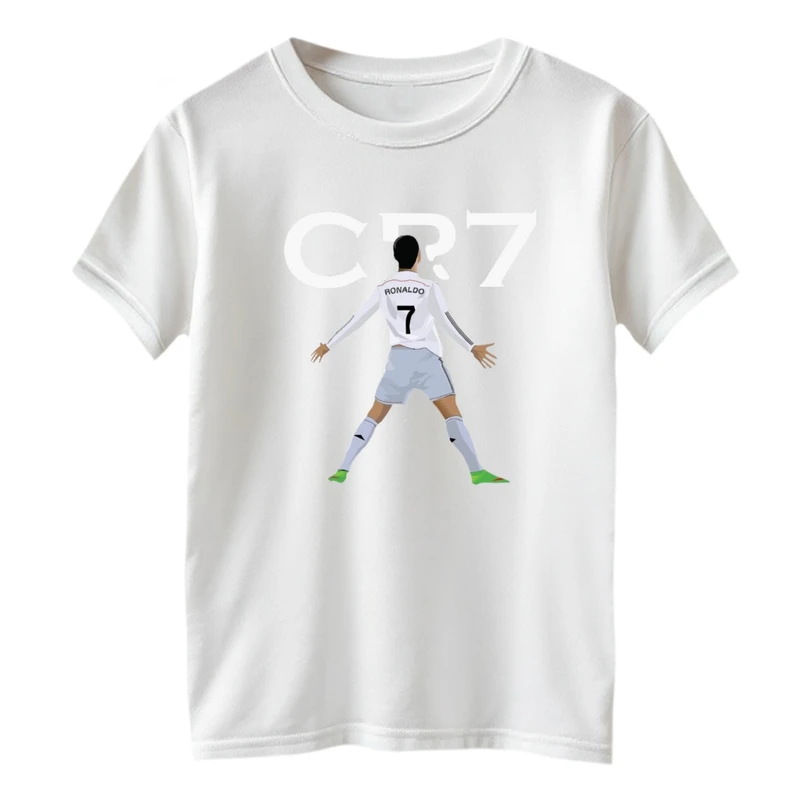 تی شرت آستین کوتاه یقه گرد بچگانه مدل رونالدو