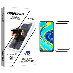 JF Diamond glass Screen Protector For Xiaomi Redmi Note 9S Pack Of 2