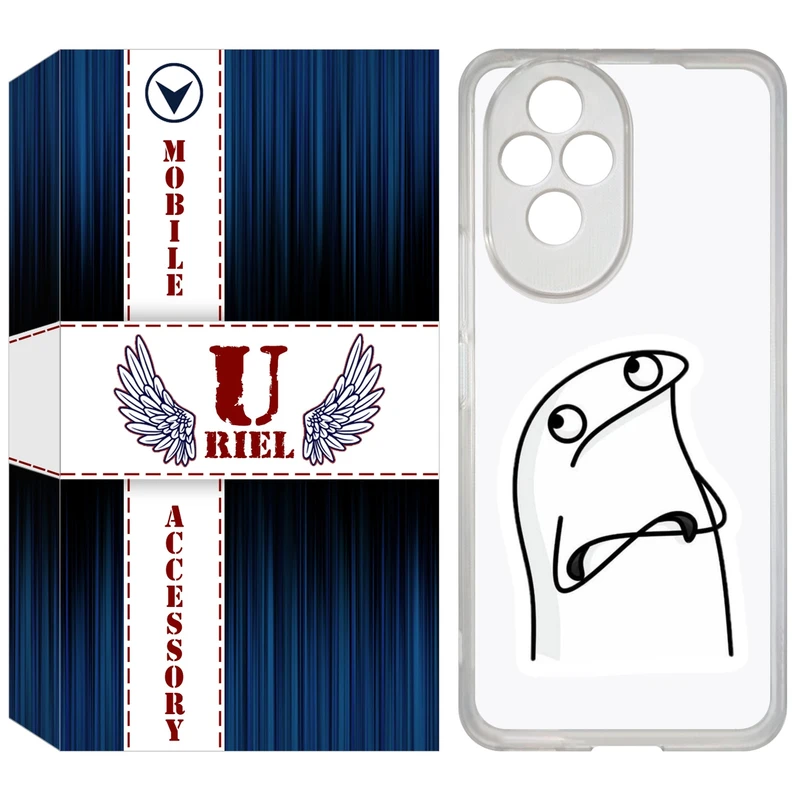 کاور یوریل مدل Clear کد 80 طرح کلافه مناسب برای گوشی موبایل آنر 200