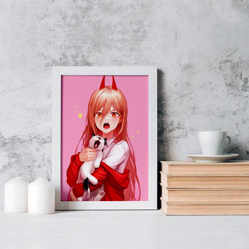 تابلو خندالو مدل پاور انیمه مرد اره ای کد 17888