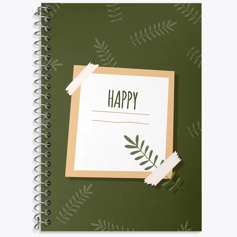 دفتر زبان 50 برگ خندالو مدل دو خط طرح مینیمال کد N148