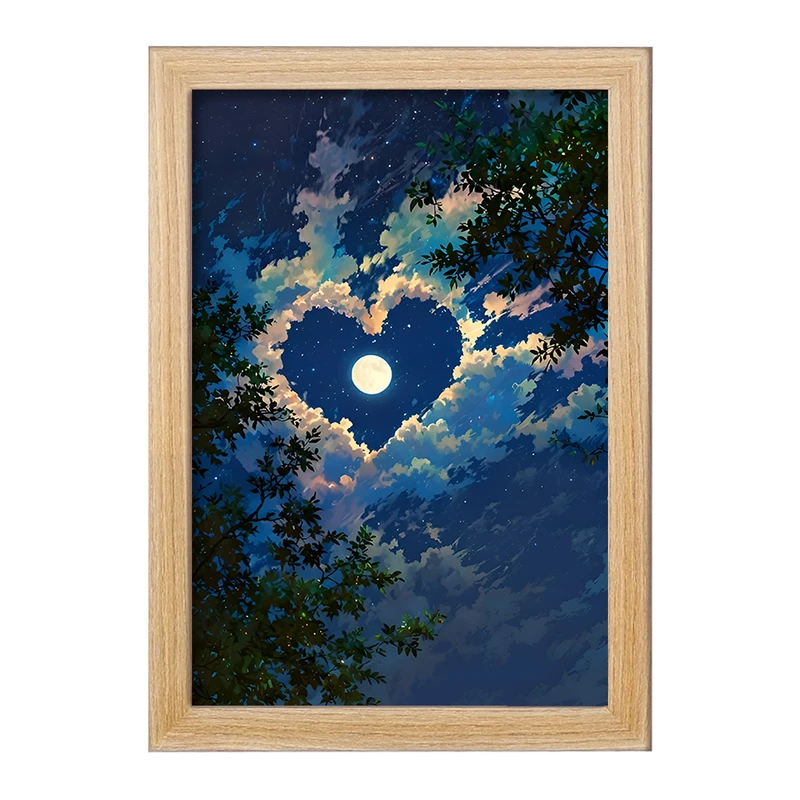 تابلو خندالو مدل آسمان و ماه کد F11604