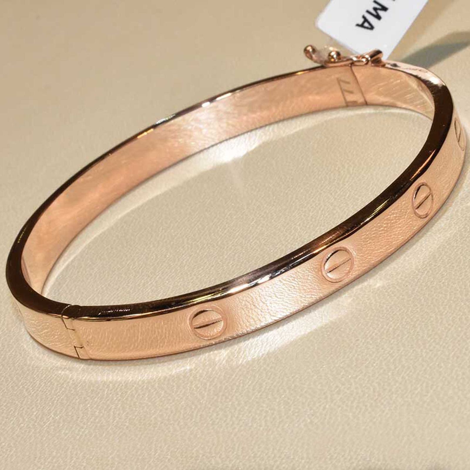 دستبند النگویی طلا 18 عیار زنانه طلای مستجابی کد 3 - - 2