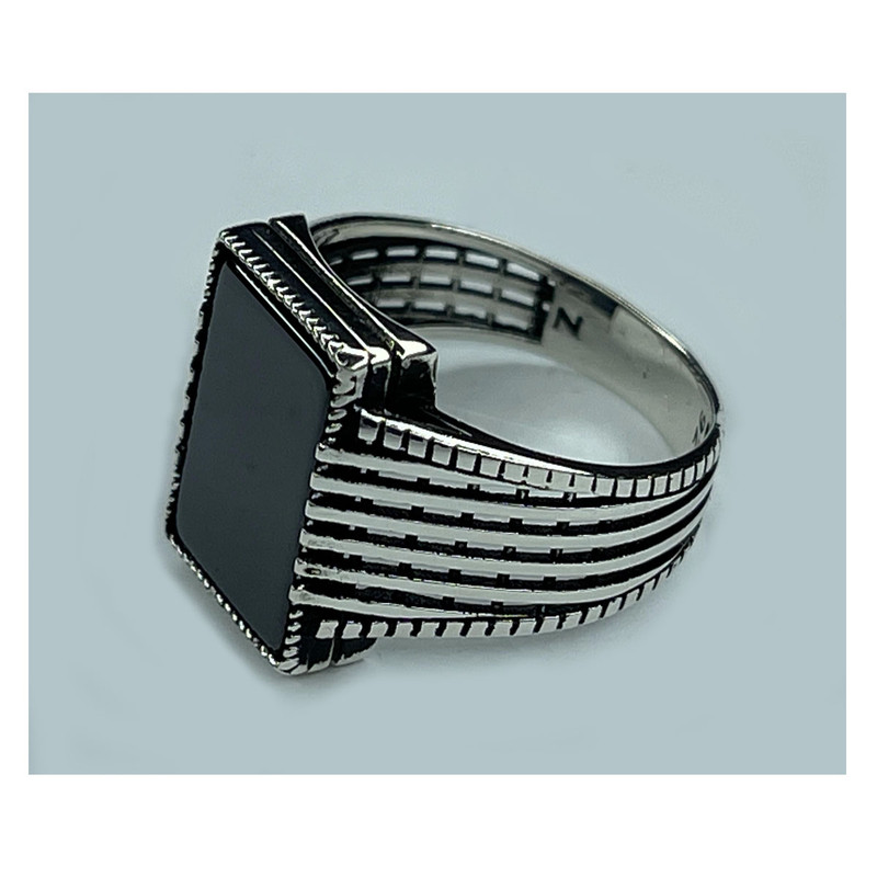 انگشتر نقره مردانه مدل عقیق