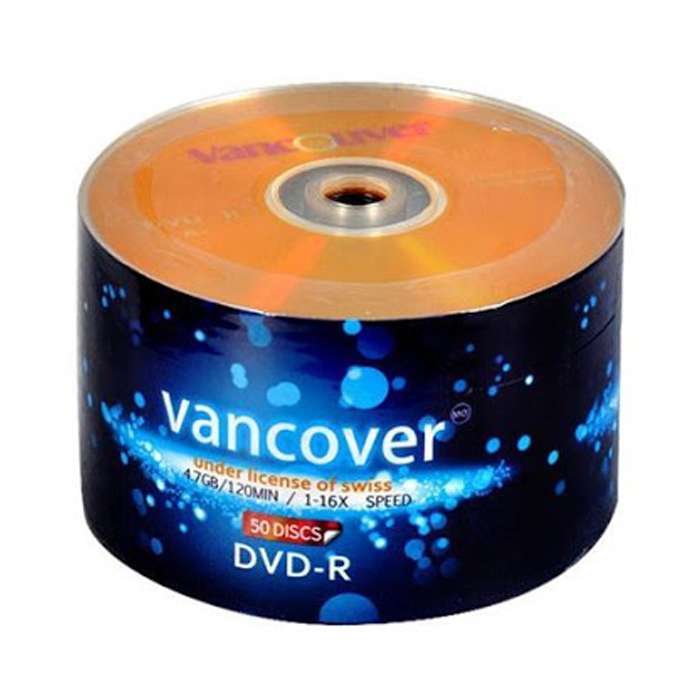 دی وی دی خام ونکوور مدل DVD-R بسته 50 عددی