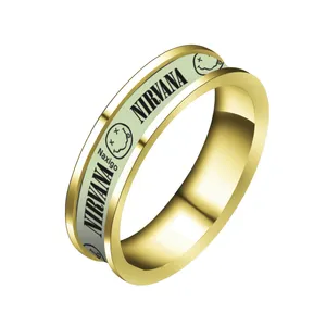 انگشتر ناکسیگو مدل شب تاب طرح Nirvana کد RT15407