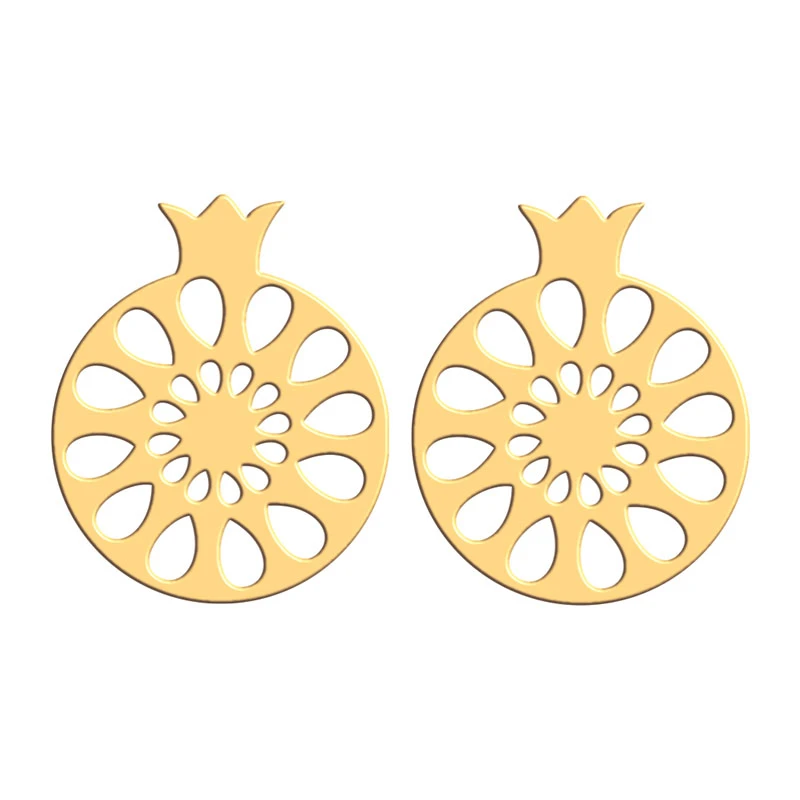 گوشواره طلا 18 عیار زنانه فرشته مدل انار WEL-000109