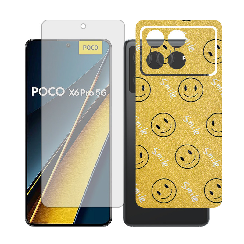 محافظ صفحه نمایش مات گلس مدل Together مناسب برای گوشی موبایل شیائومی Poco X6 Pro به همراه برچسب پوششی پشت گوشی