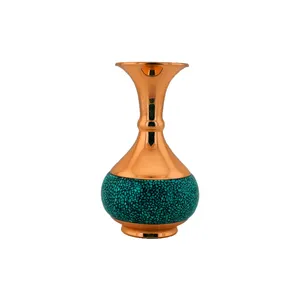 گلدان فیروزه کوبی حامد کریمی طرح شلغمی کد hf199 مدل 1 