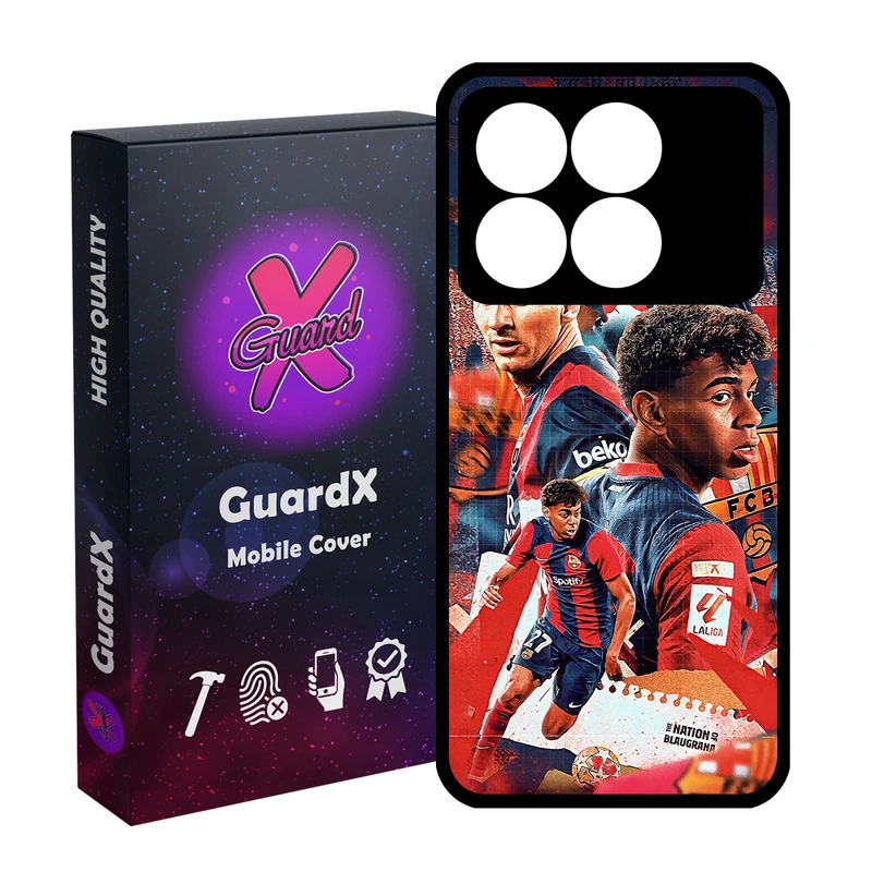 کاور گارد ایکس طرح مسی و یامال مدل Glass10819 مناسب برای گوشی موبایل شیائومی Poco X6 Pro 5G / Redmi K70E