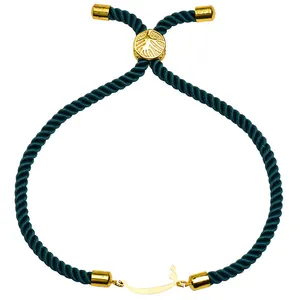 دستبند طلا 18 عیار زنانه الن نار طرح حرف ف مدل N1889