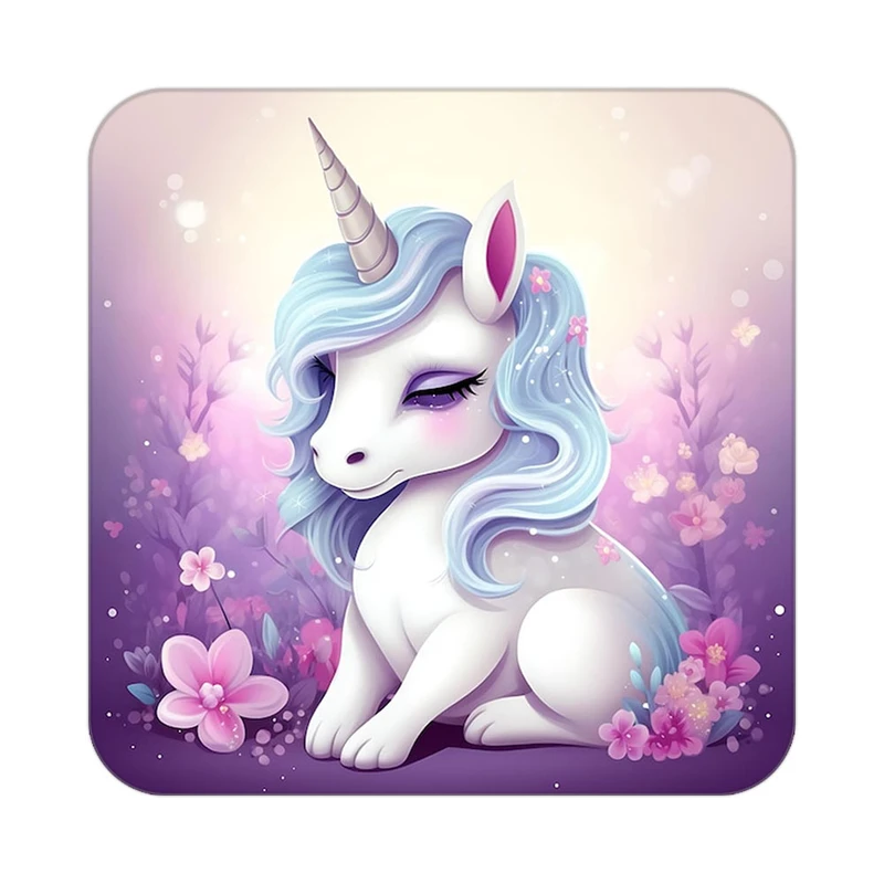 زیر لیوانی کاکتی طرح اسب تک شاخ و یونیکورن مدل mp30638