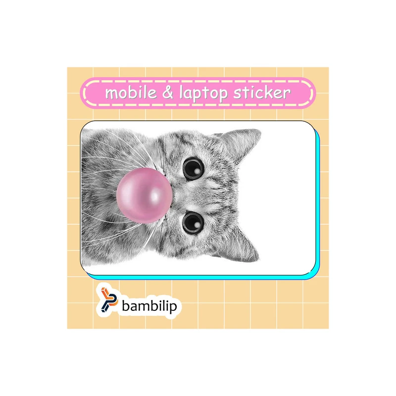 استیکر بامبیلیپ مدل کارت عابر طرح گربه آدامسی کد 8234817