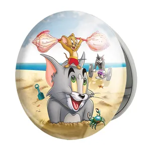 آینه جیبی خندالو طرح تام و جری Tom And Jerry مدل تاشو کد 10724 