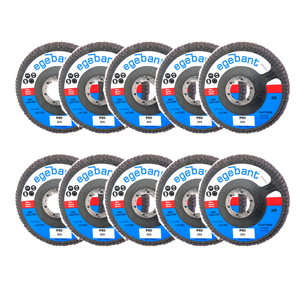 مجموعه 10 عددی سنباده فلاپ دیسک اگبانت کد ZR-P80