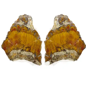 سنگ عقیق مدل شجر پاییزی کد 120 M مجموعه 2 عددی