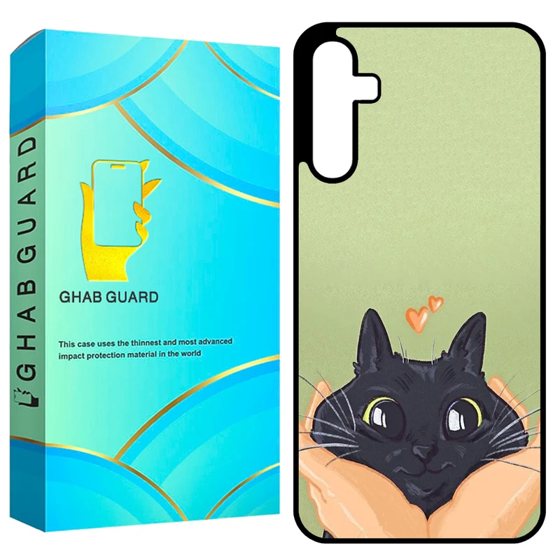 کاور قاب گارد طرح گربه مدل GCHPA35 مناسب برای گوشی موبایل سامسونگ Galaxy A35 5G