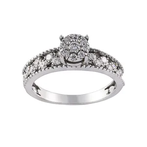 انگشتر طلا 18 عیار زنانه جواهری سون مدل 0075