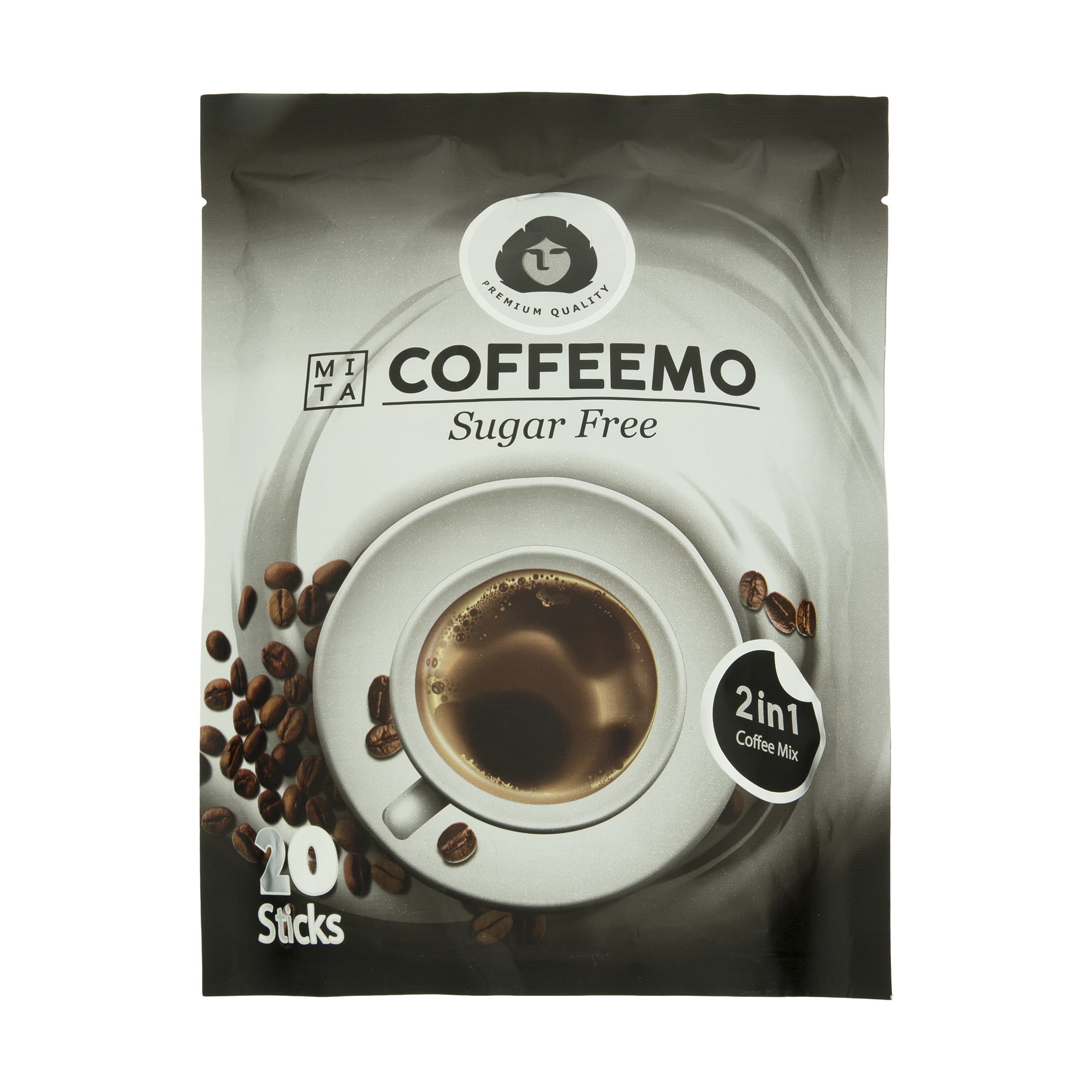 پودر قهوه فوری 1 × 2 بدون شکر کافیمو - 20 ساشه 14 گرمی