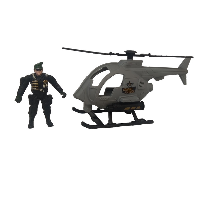 اسباب بازی جنگی مدل هلیکوپتر طرح خلبان کد GH180 مجموعه 7 عددی