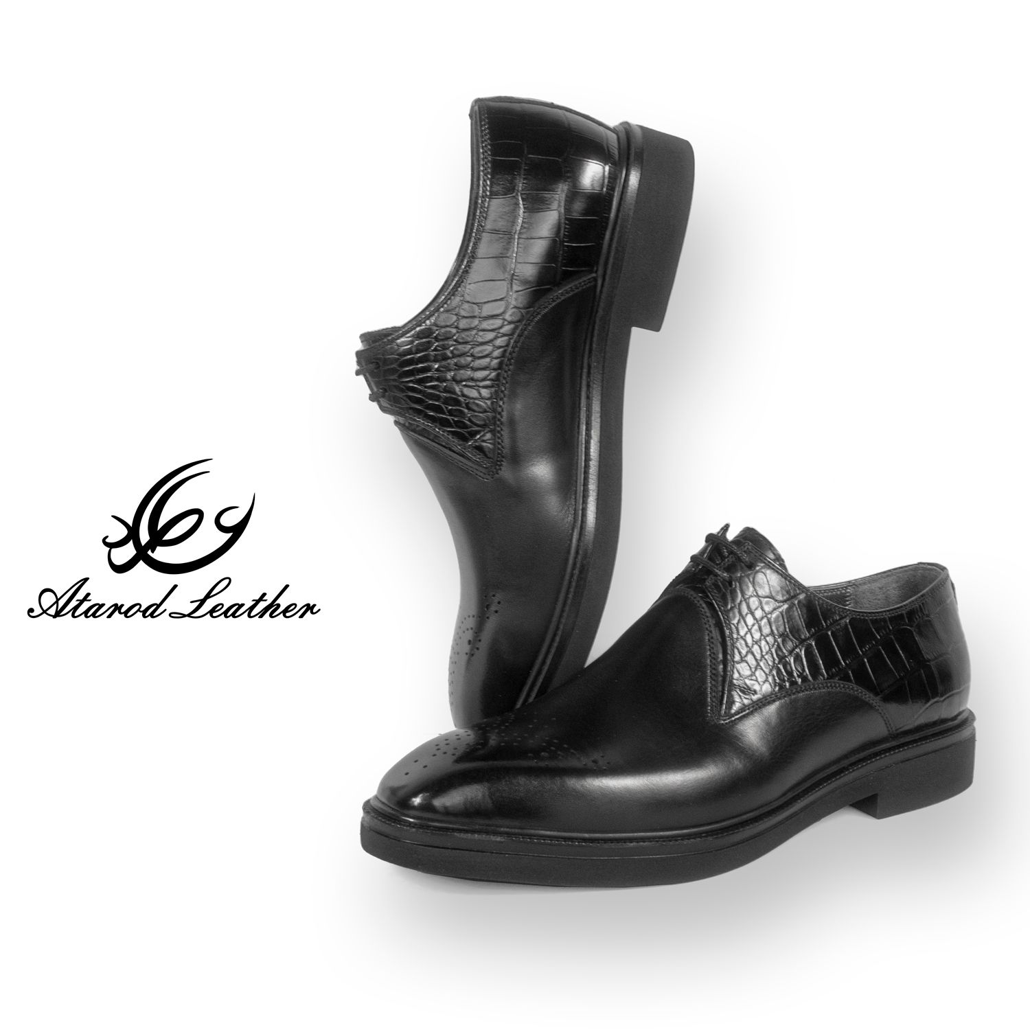 کفش مردانه چرم عطارد مدل چرم طبیعی کد SH243 - - 3