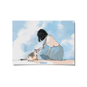 کارت پستال ویندی دیزاین مدل  POSTVINDI 0077 girl