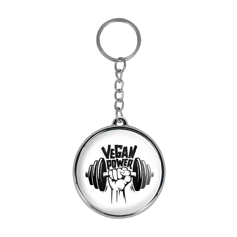 جاکلیدی خندالو طرح وگن Vegan مدل دوطرفه کد 3113031119