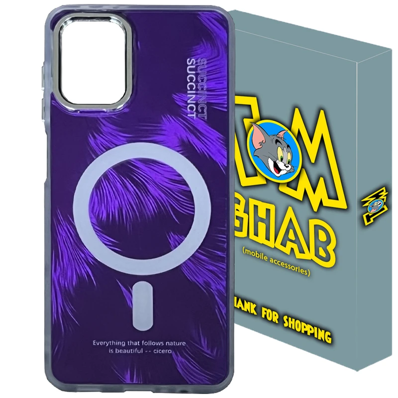 کاور تام قاب مدل Shine طرح مگ سیف مناسب برای گوشی موبایل سامسونگ Galaxy M12 / A12 / A12 Nacho