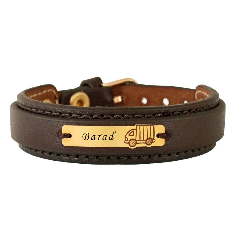 دستبند طلا 18 عیار بچگانه لیردا مدل اسم باراد 72600