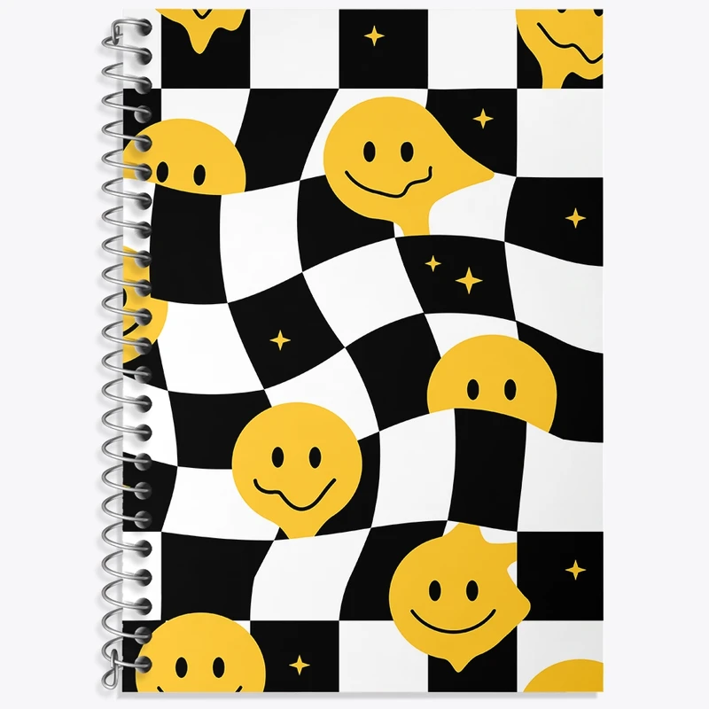 دفتر زبان 50 برگ خندالو مدل دو خط طرح ایموجی کد N890