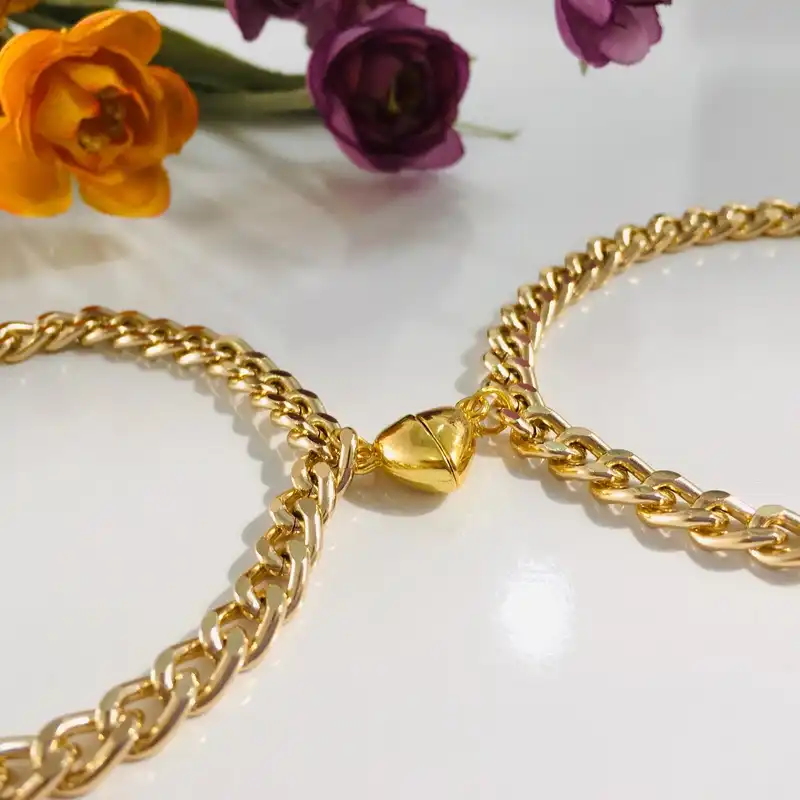 دستبند مدل مگنت لاو مجموعه 2 عددی