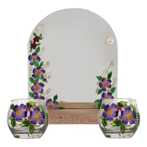 آینه و شمعدان مدل رویسا کد K-02 مجموعه 3 عددی