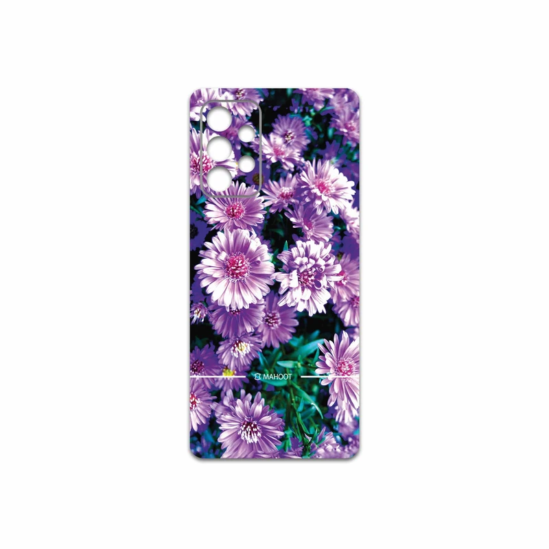 برچسب پوششی ماهوت مدل Purple-Flower مناسب برای گوشی موبایل سامسونگ Galaxy A52s 5G