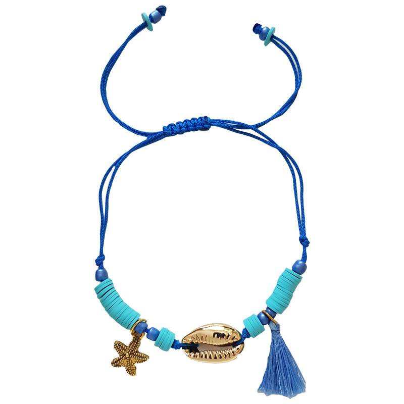 پابند زنانه ماه فام مدل صدف و ستاره دریایی