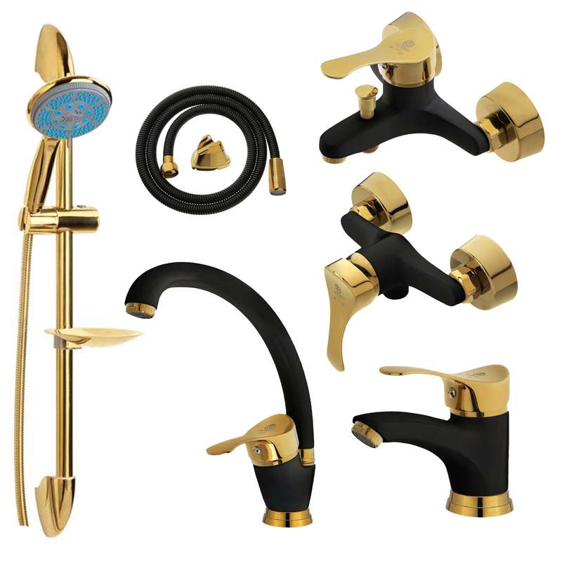 ست شیرآلات پرکاس مدل دیبا کد B-02 مجموعه 6 عددی