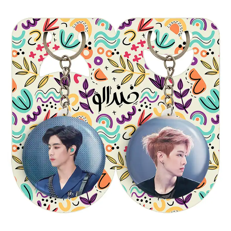 جاکلیدی خندالو مدل مارک گروه گات سون GOT7 کد 2100521016 مجموعه 2 عددی