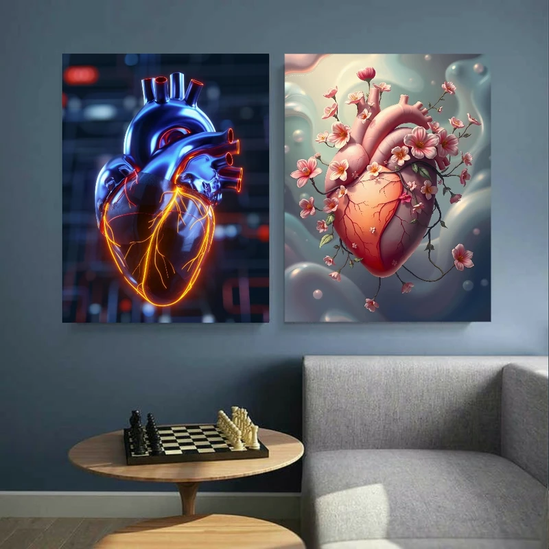  تابلو بوم طرح قلب مدل گلی و مغاطیسی کد BK22746 مجموعه 2 عددی 
