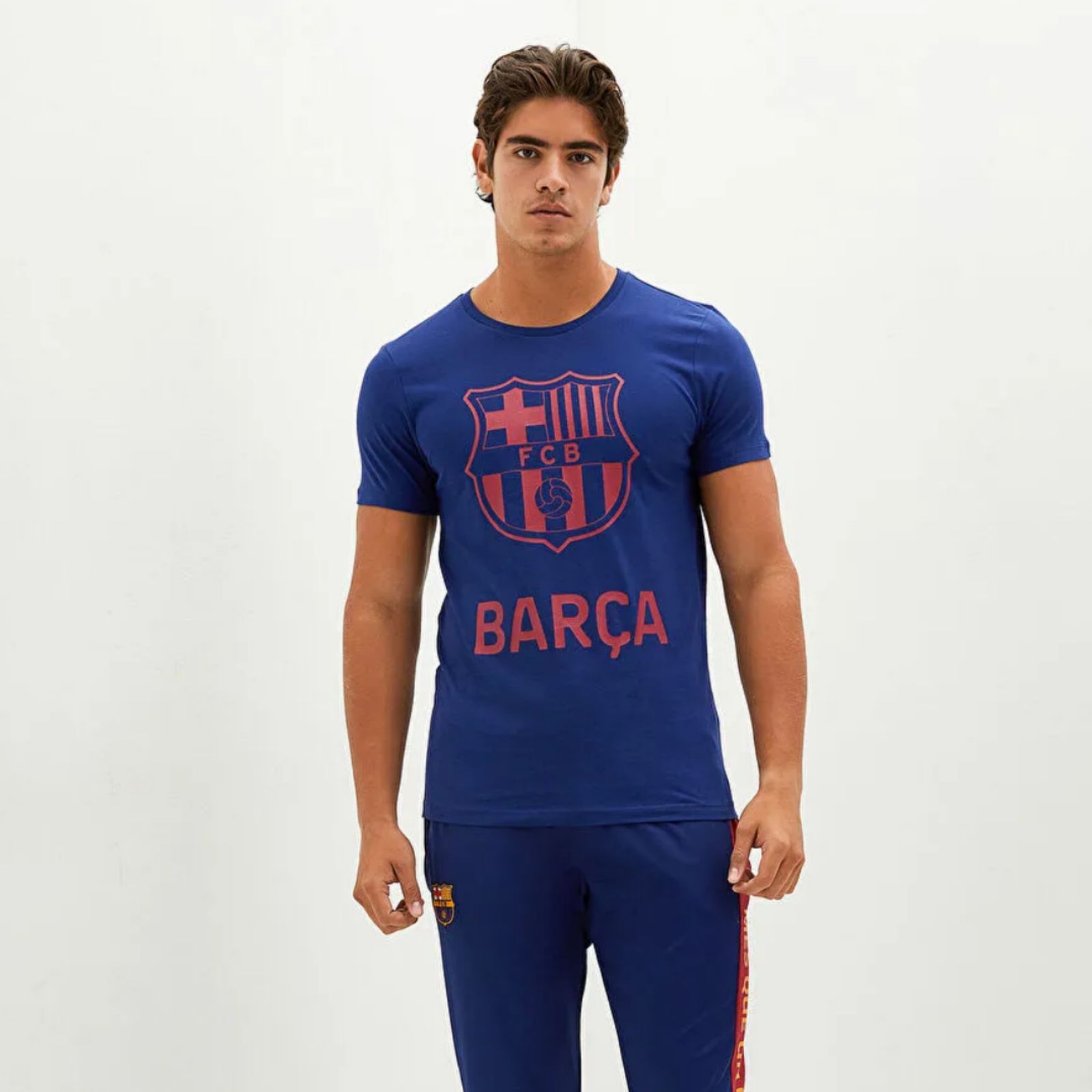 تی شرت ورزشی مردانه ال سی وایکیکی مدل هواداری بارسلونا