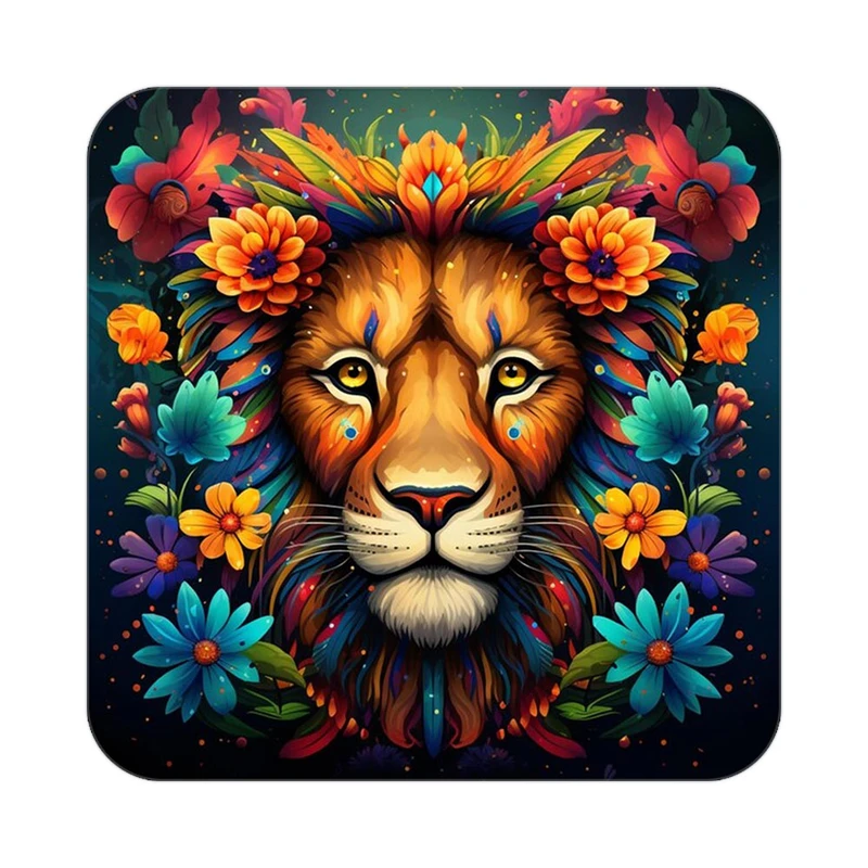 زیر لیوانی کاکتی طرح شیر مدل mp23293