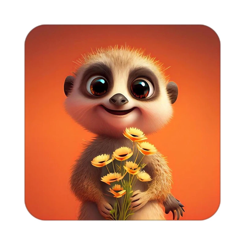 زیر لیوانی کاکتی طرح حیوانات کارتونی مدل mp28737